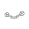 Thumbnail Image 0 of 016 Gauge Curved Eyebrow Barbell in Titanium - 1/4"