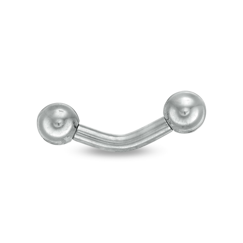 016 Gauge Curved Eyebrow Barbell in Titanium - 1/4"
