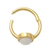 Thumbnail Image 1 of 10K Gold Simulated Opal Hoop - 18G 5/16"
