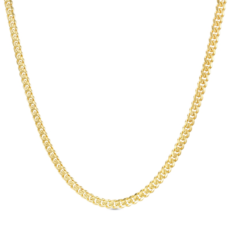 080 Gauge Solid Cuban Curb Chain Necklace in 10K Gold - 22"