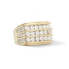 Thumbnail Image 2 of 3 CT. T.W. Diamond Triple Row Squared Ring in 10K Gold