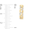 Thumbnail Image 1 of 1/5 CT. T.W. Diamond Chain Link Hoop Earrings in 10K Gold