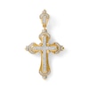 Thumbnail Image 0 of 1/2 CT. T.W. Diamond Mechanical-Style Cross Charm in 10K Gold