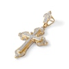 Thumbnail Image 1 of 1/2 CT. T.W. Diamond Mechanical-Style Cross Charm in 10K Gold