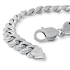 Thumbnail Image 1 of 1/6 CT. T.W. Diamond Curb Chain Bracelet in Sterling Silver - 8.5"