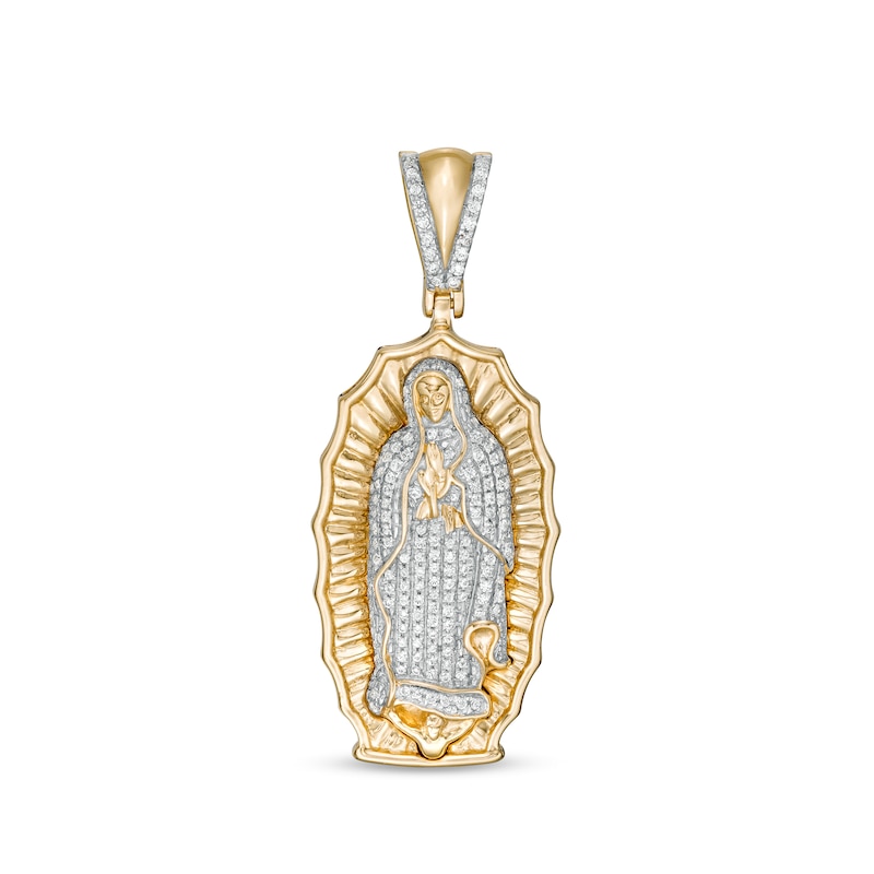 1/2 CT. T.W. Diamond Our Lady of Guadalupe Charm in 10K Gold