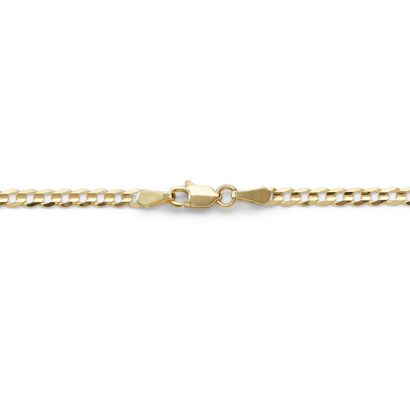 080 Gauge Solid Curb Chain Necklace in 10K Gold - 18"