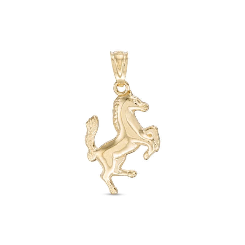 23mm Rearing Horse Charm in 10K Solid Gold