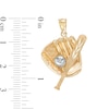 Thumbnail Image 1 of Baseball Bat, Ball and Glove Charm in 10K Solid Two-Tone Gold