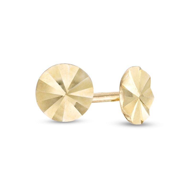 Diamond-Cut Stud Earrings in 10K Gold