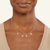 Thumbnail Image 2 of Sterling Silver CZ "LOVE" Necklace