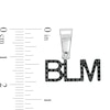 Thumbnail Image 1 of 1/8 CT. T.W. Black Diamond "BLM" Empowerment Necklace Charm in Sterling Silver