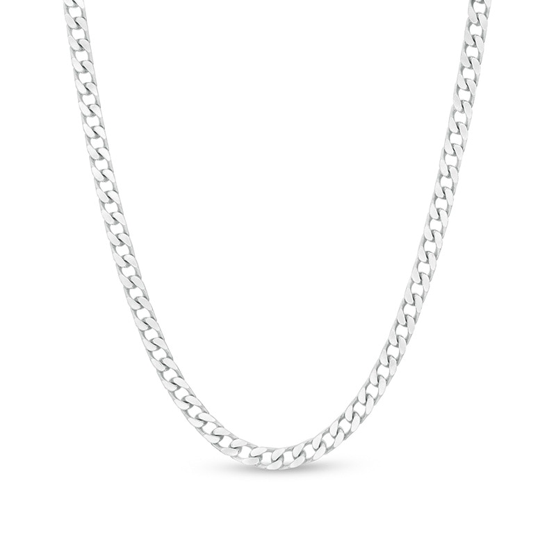 120 Gauge Solid Curb Chain Necklace in Sterling Silver - 22"