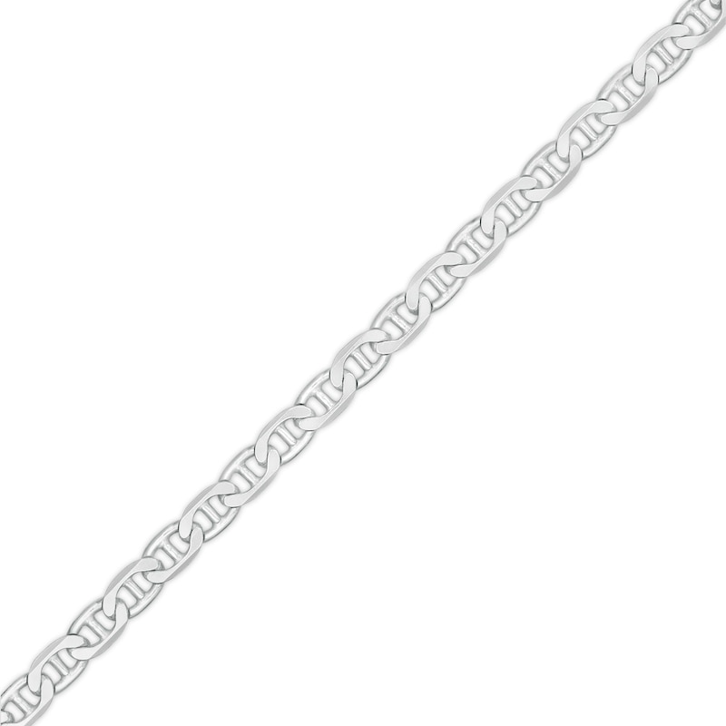 080 Gauge Solid Mariner Chain Bracelet in Sterling Silver - 7.5"
