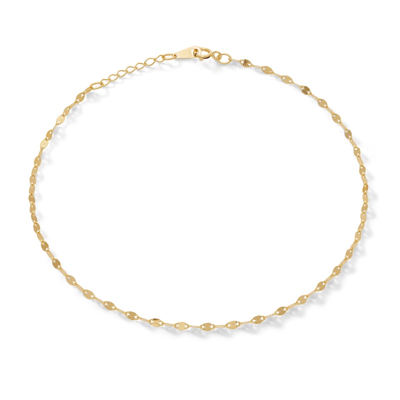 10K Solid Gold Forzentina Chain Anklet