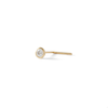 Thumbnail Image 0 of 14K Semi-Solid Gold CZ Bezel L-Shape Nose Ring - 20G 1/4"