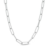 Thumbnail Image 0 of 100 Gauge Diamond-Cut Paper Clip Chain Necklace in Sterling Silver - 20"