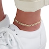 Thumbnail Image 2 of 10K Hollow Gold Diamond-Cut Figaro Chain Anklet