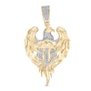 Thumbnail Image 0 of 1/6 CT. T.W. Diamond Eagle with Shield Necklace Charm in Sterling Silver with 14K Gold Plate