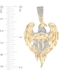 Thumbnail Image 1 of 1/6 CT. T.W. Diamond Eagle with Shield Necklace Charm in Sterling Silver with 14K Gold Plate