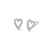 Thumbnail Image 0 of Diamond Accent Heart Outline Stud Earrings in Sterling Silver