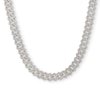 Thumbnail Image 0 of 1 CT. T.W. Diamond Square Curb Link Chain Necklace in Sterling Silver with 14K Gold Plate - 22"