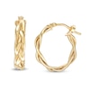 Thumbnail Image 0 of 15mm Twist Hoop Earrings in 10K Gold