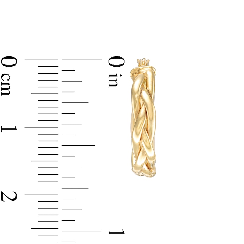15mm Twist Hoop Earrings in 10K Gold