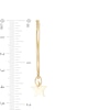 Thumbnail Image 1 of 35mm Star Charm Hoop Earrings in 10K Gold