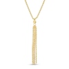 Thumbnail Image 0 of 012 Gauge Hollow Rope Chain and Bead Tassel Drop Necklace in 10K Gold
