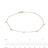 Thumbnail Image 1 of 020 Gauge Solid Cable Chain "AMORE" Anklet in 10K Gold - 10"
