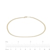 Thumbnail Image 1 of 030 Gauge Double Loop Link Chain Anklet in 10K Hollow Gold - 10"