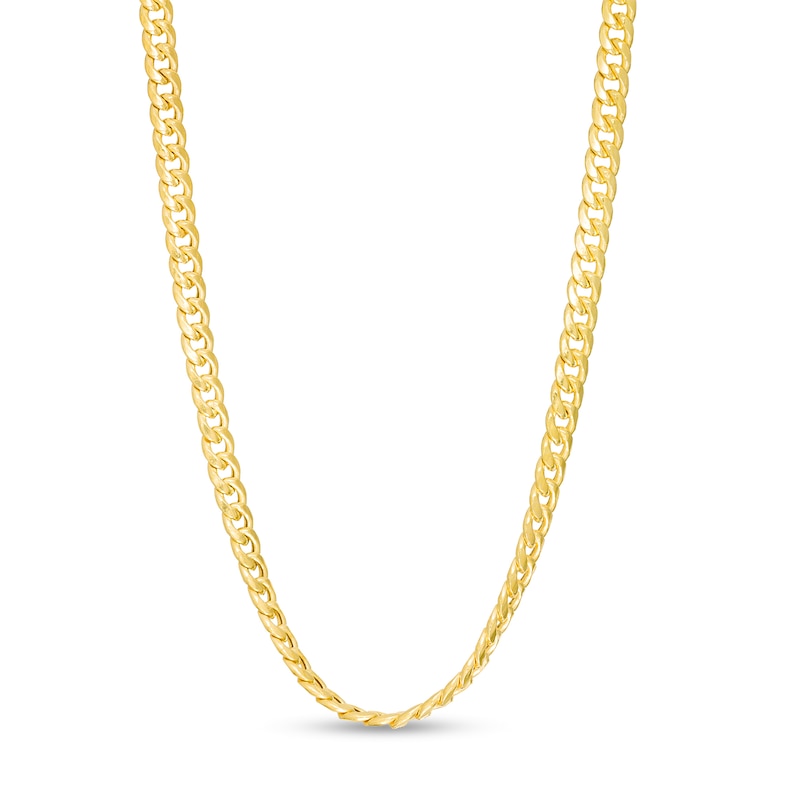 3.5mm Cuban Curb Chain Necklace in 10K Semi-Solid Gold - 18"