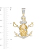 Thumbnail Image 1 of 1/5 CT. T.W. Diamond Pavé Pirate Anchor Charm in Sterling Silver with 14K Gold Plate