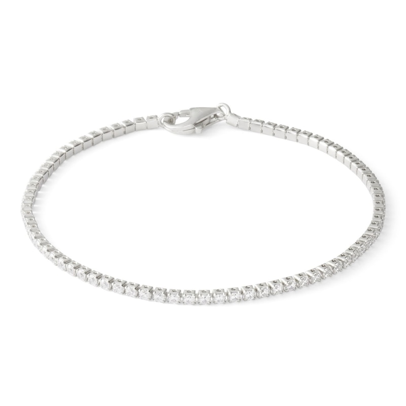 Child's Cubic Zirconia Tennis Bracelet in Solid Sterling Silver - 6"