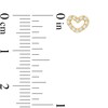 Thumbnail Image 1 of Child's Cubic Zirconia Heart and Arrow Mismatch Stud Earrings in 10K Gold