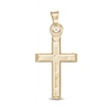 Thumbnail Image 0 of Diamond-Cut Cross Necklace Charm in 10K Stamp Hollow Gold