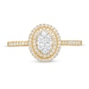 Thumbnail Image 2 of 1/3 CT. T.W. Composite Diamond Double Oval Frame Engagement Ring in 10K Gold