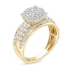 Thumbnail Image 1 of 3/4 CT. T.W. Composite Diamond Multi-Row Ring in 10K Gold