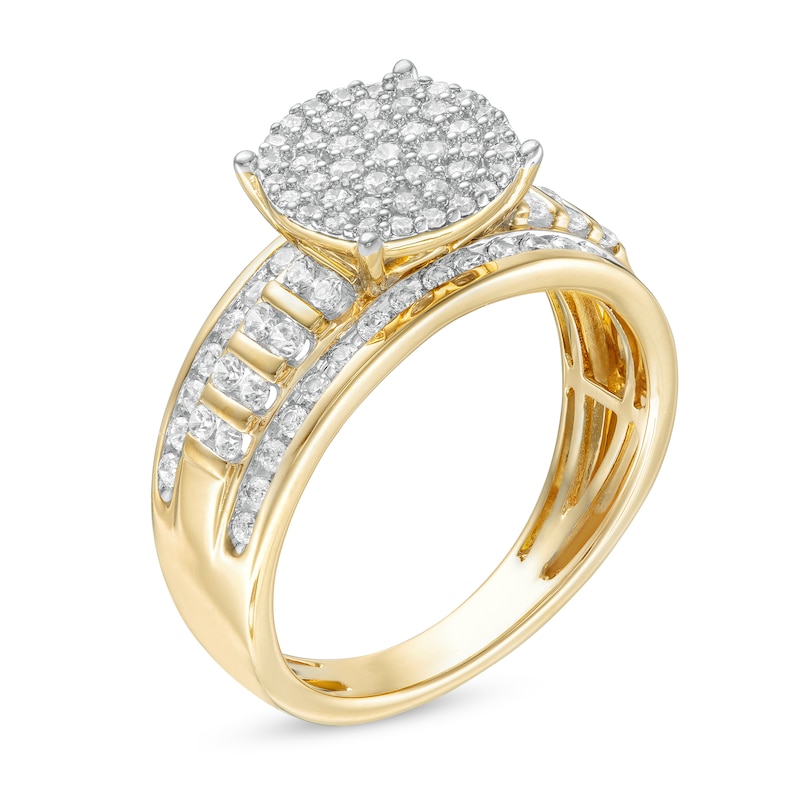 3/4 CT. T.W. Composite Diamond Multi-Row Ring in 10K Gold