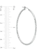 Thumbnail Image 1 of 40mm Diamond-Cut Tube Hoop Earrings in Hollow Sterling Silver