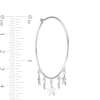 Thumbnail Image 1 of 35mm Star Dangle Hoop Earrings in Sterling Silver