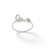 Thumbnail Image 0 of Cubic Zirconia "love" Ring in Solid Sterling Silver - Size 7