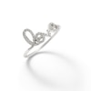 Thumbnail Image 1 of Cubic Zirconia "love" Ring in Solid Sterling Silver - Size 7