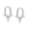 Thumbnail Image 0 of Cubic Zirconia Spike Hoop Earrings in Sterling Silver