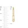 Thumbnail Image 1 of 21mm Textured Bamboo Tube Hoop Earrings in 10K Stamp Hollow Gold