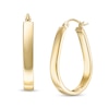 Thumbnail Image 0 of 18 x 26mm Pear-Shaped Flat Hoop Earrings in 10K Tube Hollow Gold