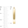 Thumbnail Image 1 of 18 x 26mm Pear-Shaped Flat Hoop Earrings in 10K Tube Hollow Gold