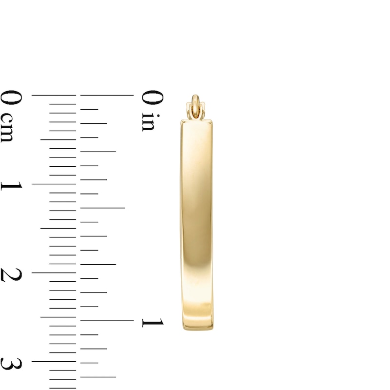 18 x 26mm Pear-Shaped Flat Hoop Earrings in 10K Tube Hollow Gold