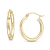 Thumbnail Image 0 of 19.2mm Flat Hoop Earrings in 10K Tube Hollow Gold